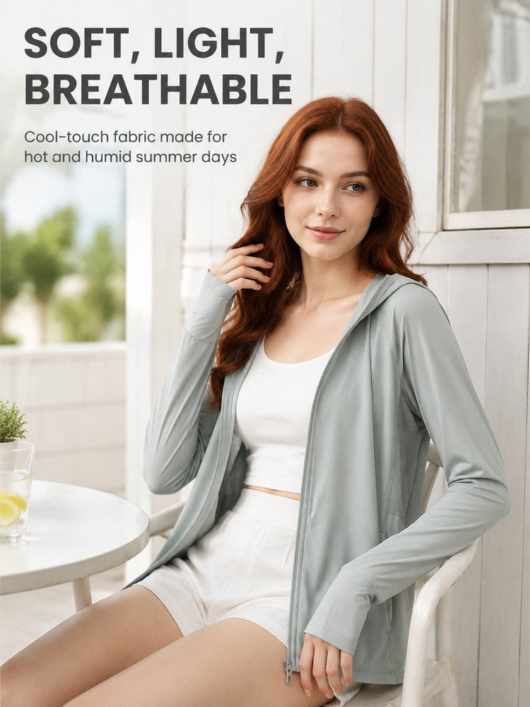 Women's Lightweight Ice Silk Sun Protection Hoodie